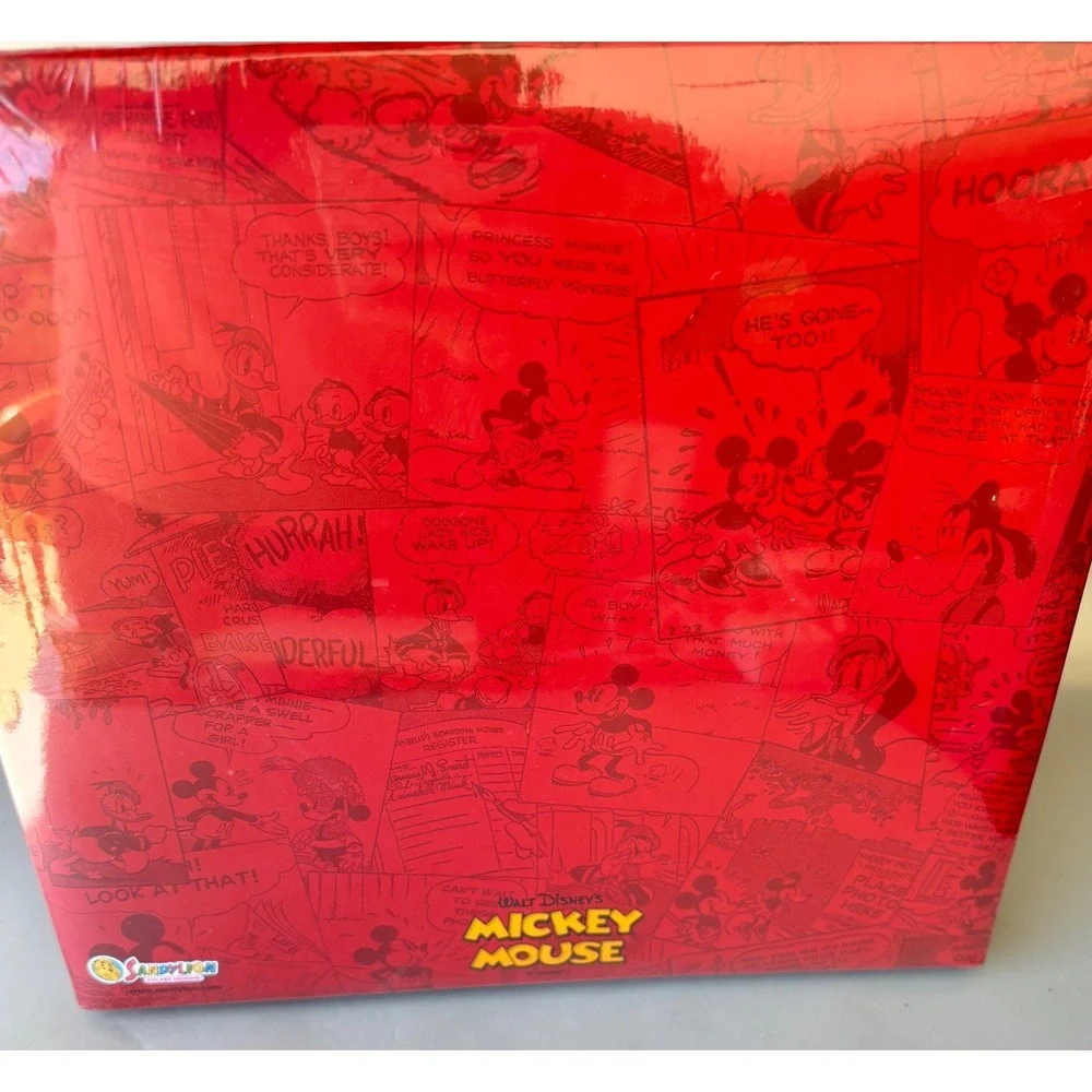 Disney Mickey Mouse 8x8 Scrapbook Album‎ Red Comic Strip SandyLion New Sealed